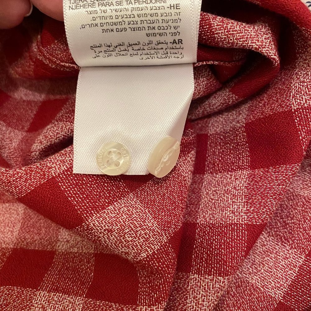 SOLD***Original Penguin Men's Red Gingham Long Sleeve Button Down Shirt - M - Picture 12 of 12